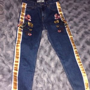 Topshop Moto Jamie W28 patched jeans